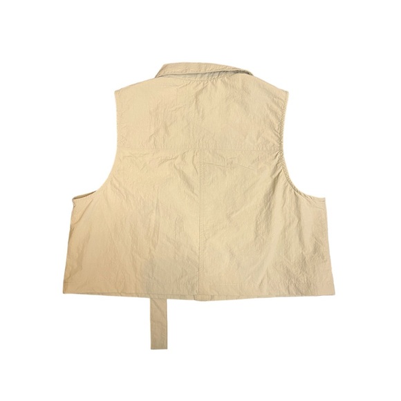 Forever 21 Khaki Safari Cropped Vest Size Large - Picture 2 of 6